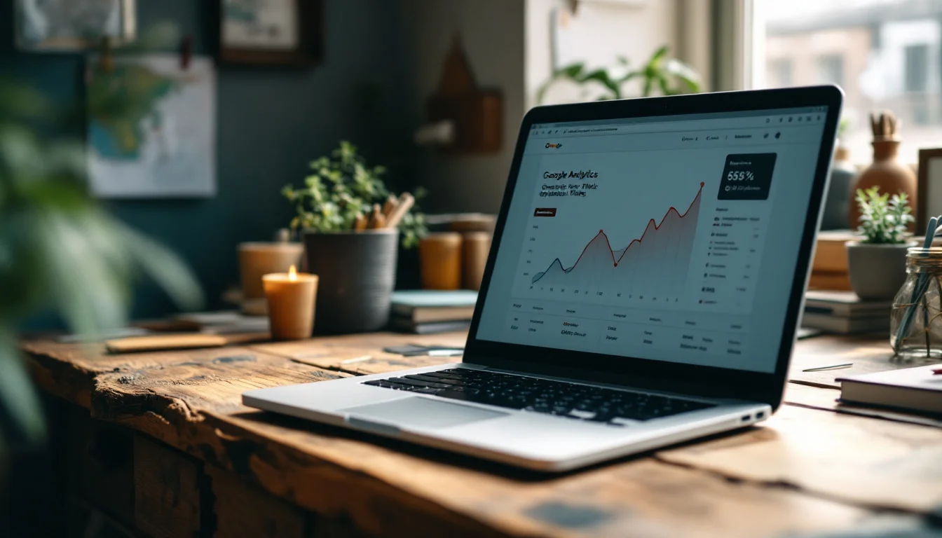 How To Do SEO On WordPress — A Google Analytics dashboard displaying a WordPress site's organic traffic growt